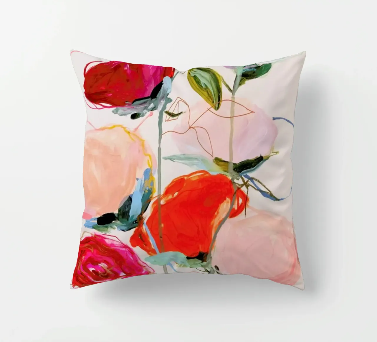 Bloom Series Time Leighviner Web Kissen von Leigh Viner