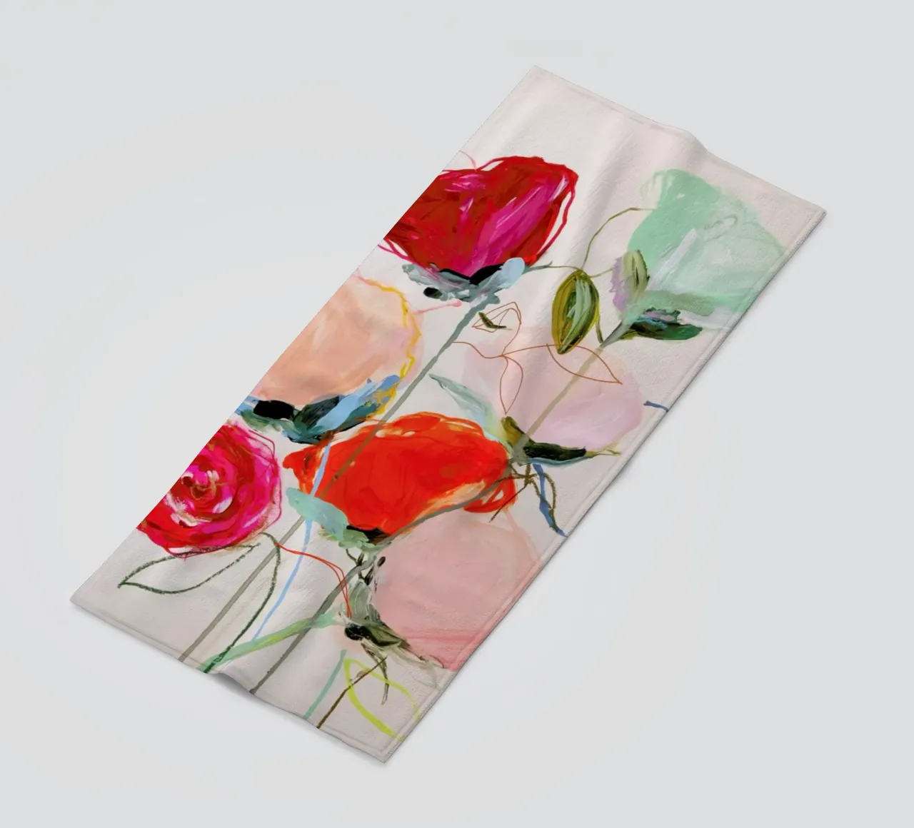 Bloom Series Time Leighviner Web Strandtuch von Leigh Viner