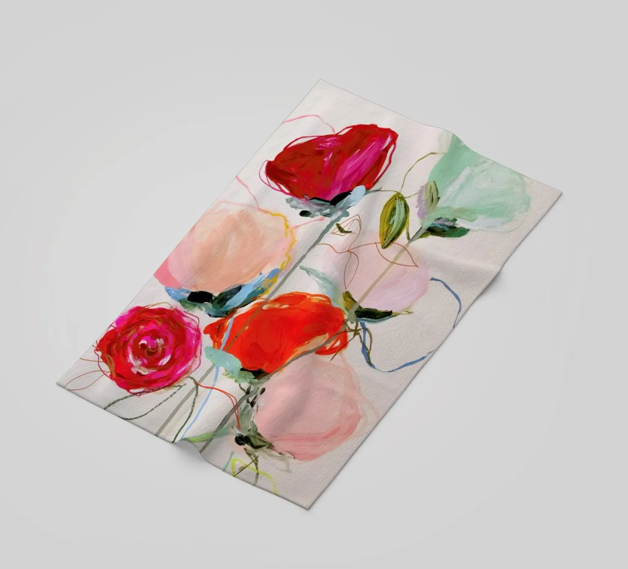 Bloom Series Time Leighviner Web Strandtuch von Leigh Viner