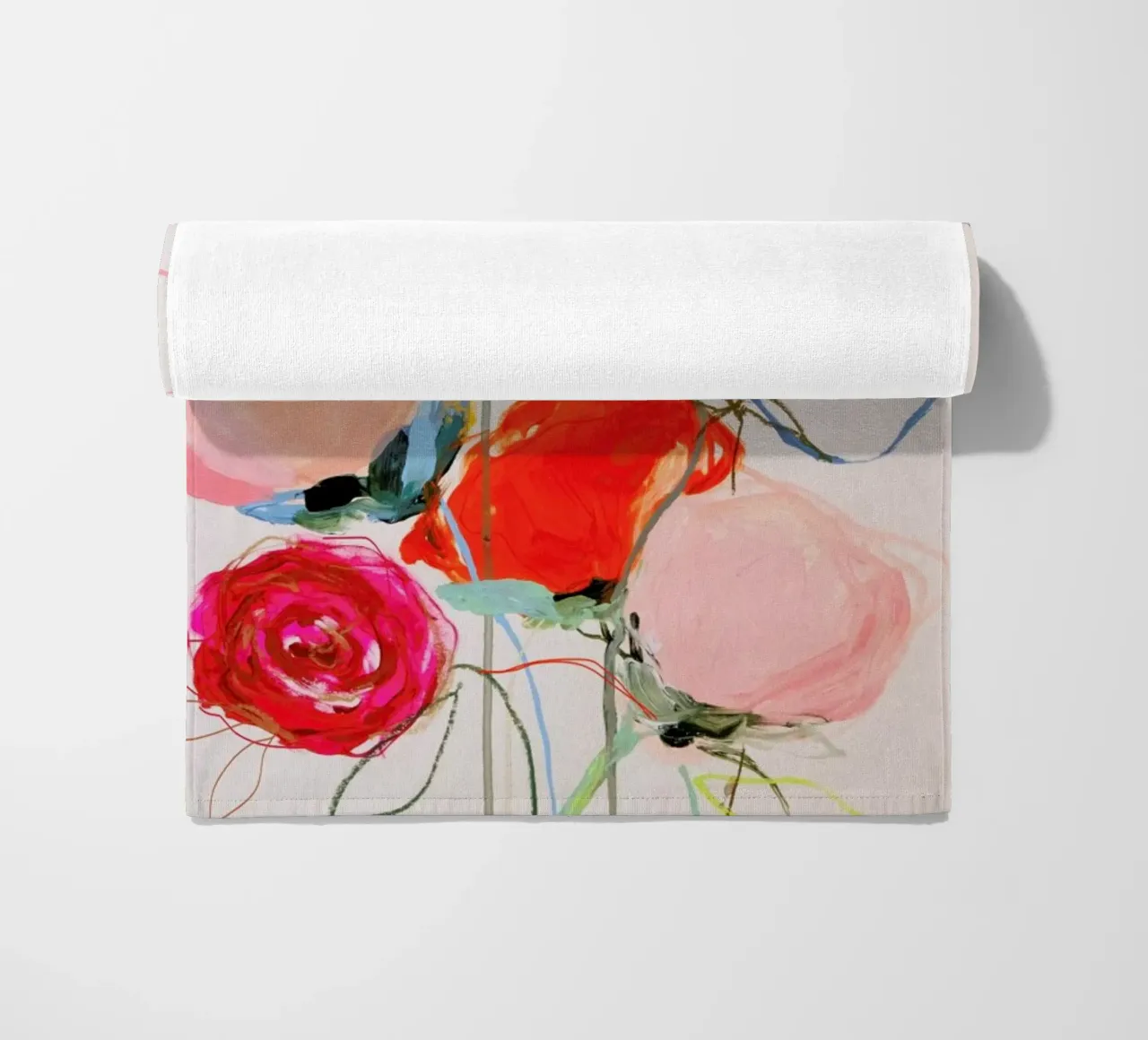 Bloom Series Time Leighviner Web Strandtuch von Leigh Viner