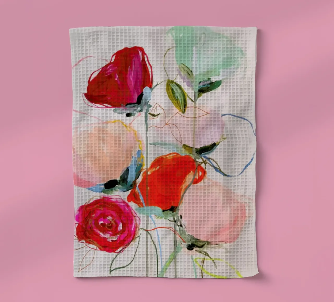 Bloom Series Time Leighviner Web tea towel by Leigh Viner