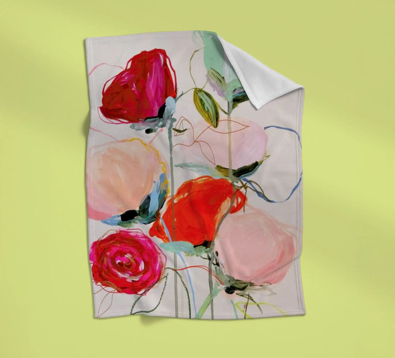 Bloom Series Time Leighviner Web Fleecedecke von Leigh Viner