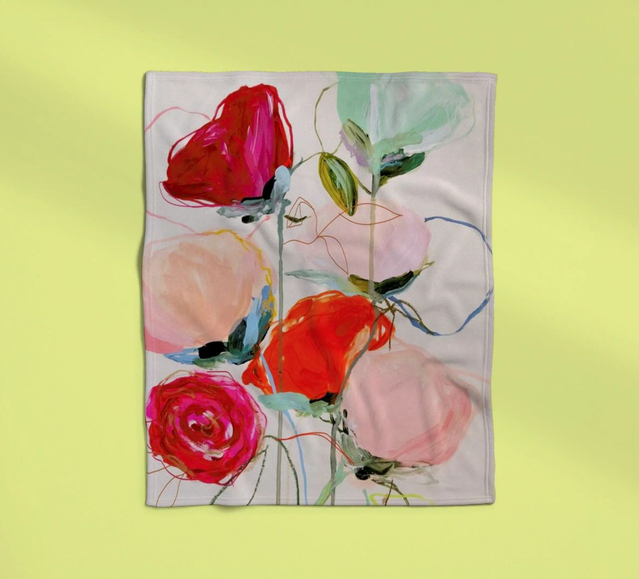 Bloom Series Time Leighviner Web Fleecedecke von Leigh Viner