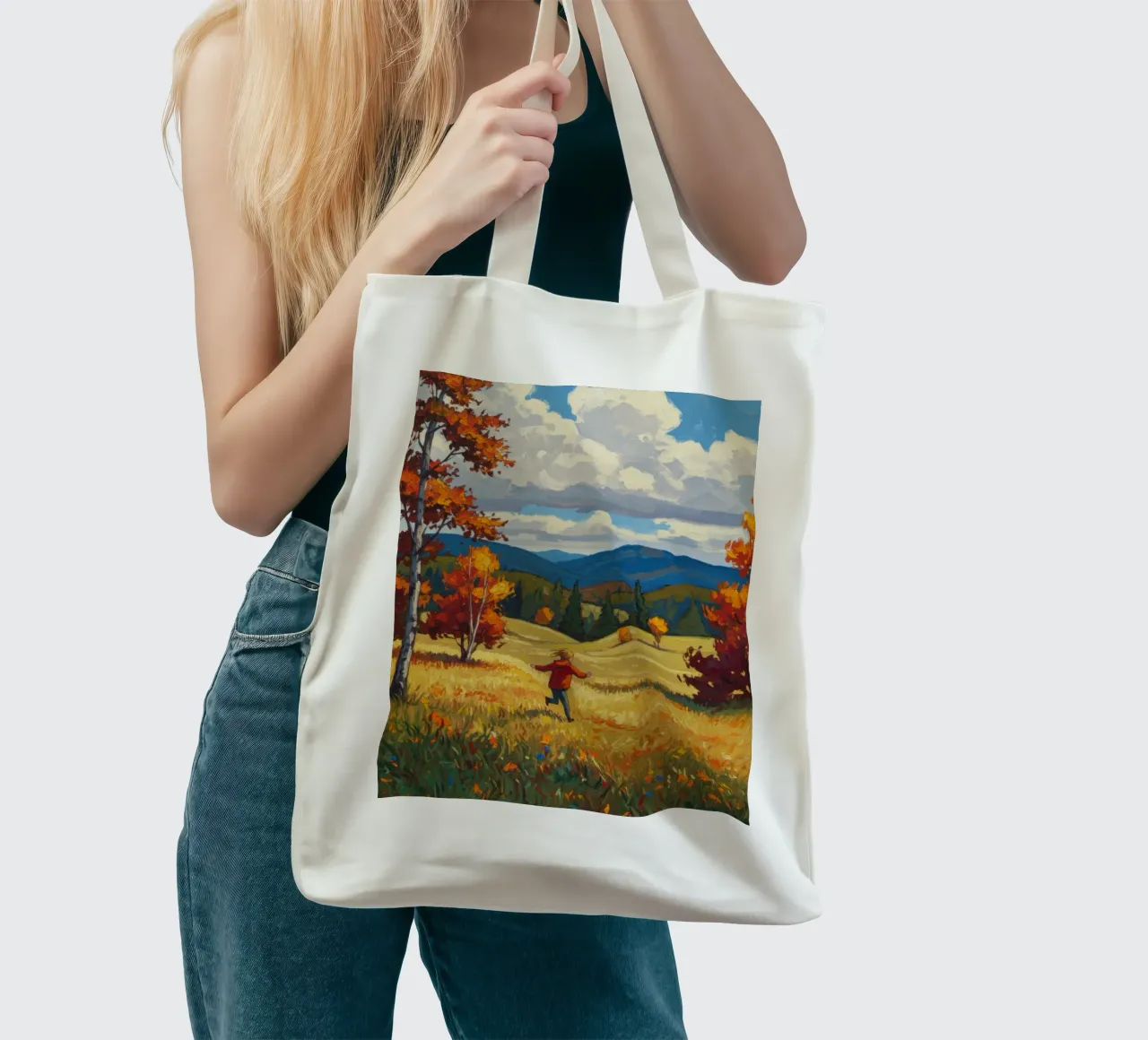 Corsa libera borsa in juta da Art Center