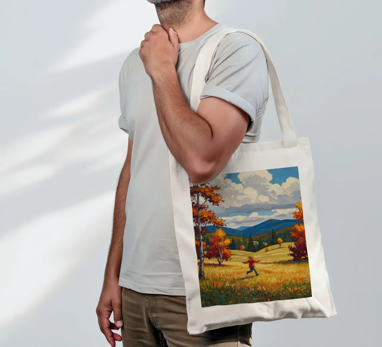 Corsa libera borsa in juta da Art Center