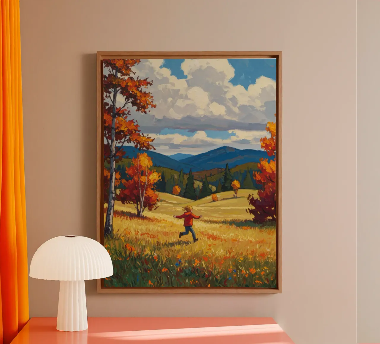 Free Run canvas with Floater frame by Art Center