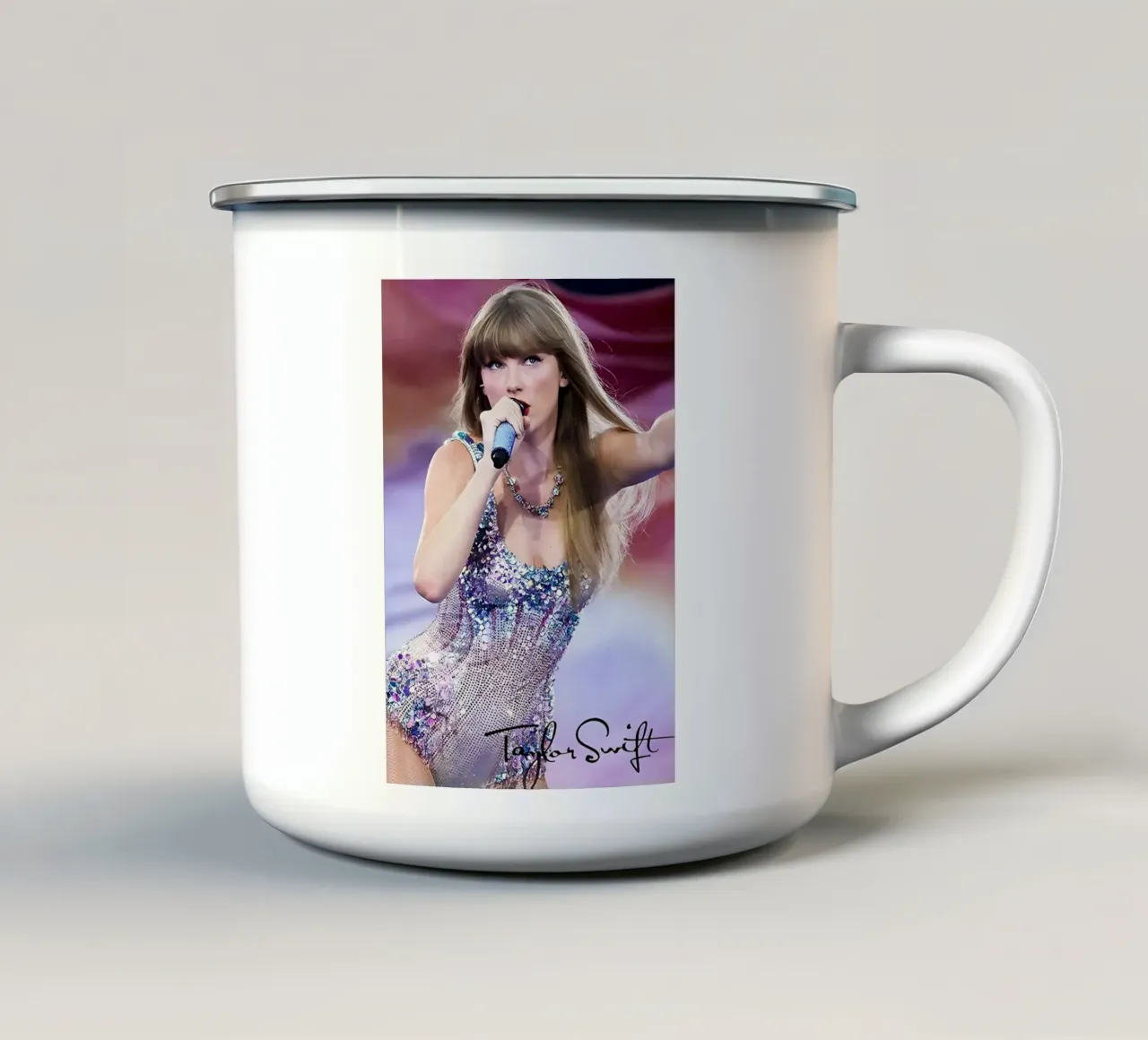 Taylor swift actuar taza de esmalte de NindaCreationsArt