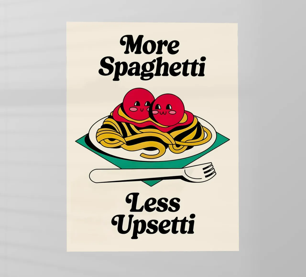 More Spaghetti, Less Upsetti pellicola backlit da Attaboy Dsgn