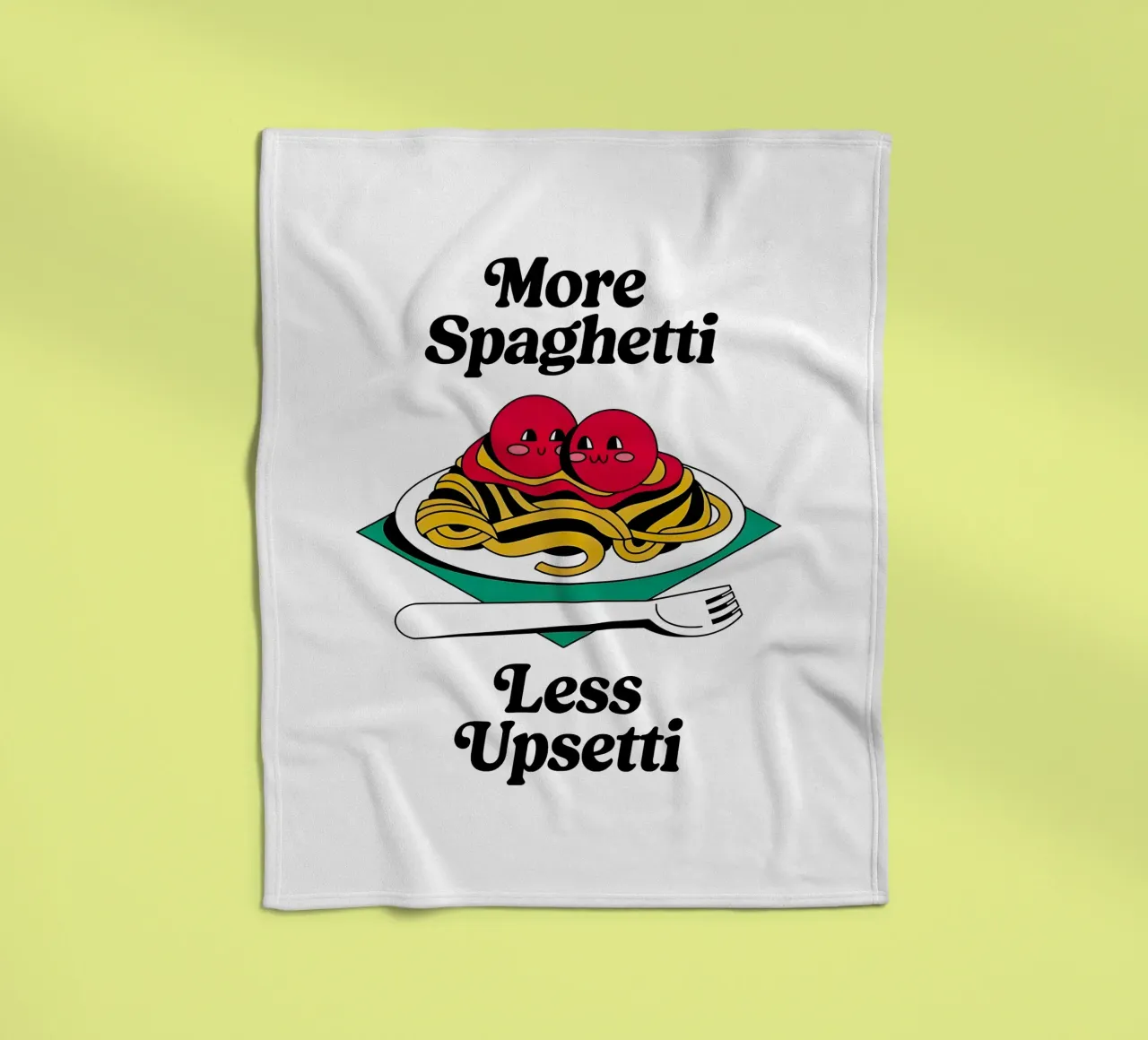 More Spaghetti, Less Upsetti coperta in pile da Attaboy Dsgn