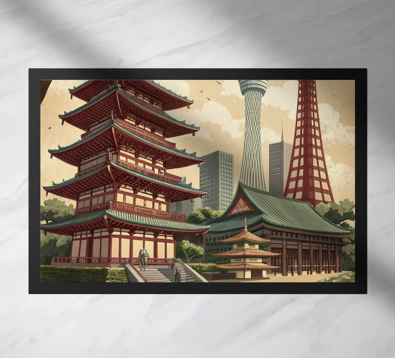 Poster retrò d'epoca di Tokyo zerbino da 🎁 ARTVI-SHOP