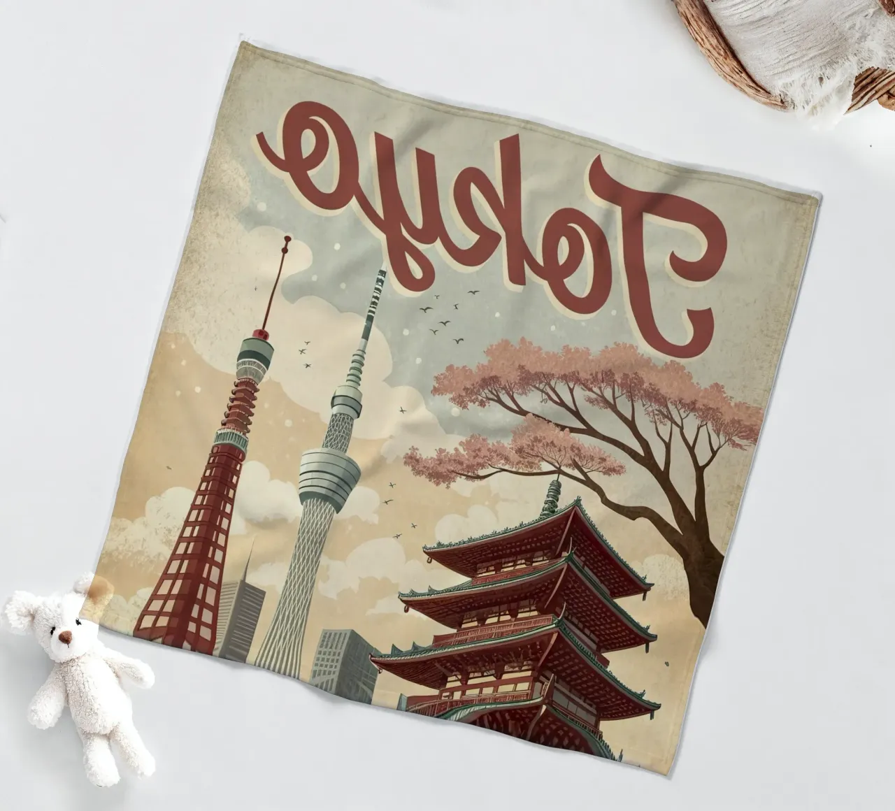 Poster retrò d'epoca di Tokyo coperta in pile da 🎁 ARTVI-SHOP