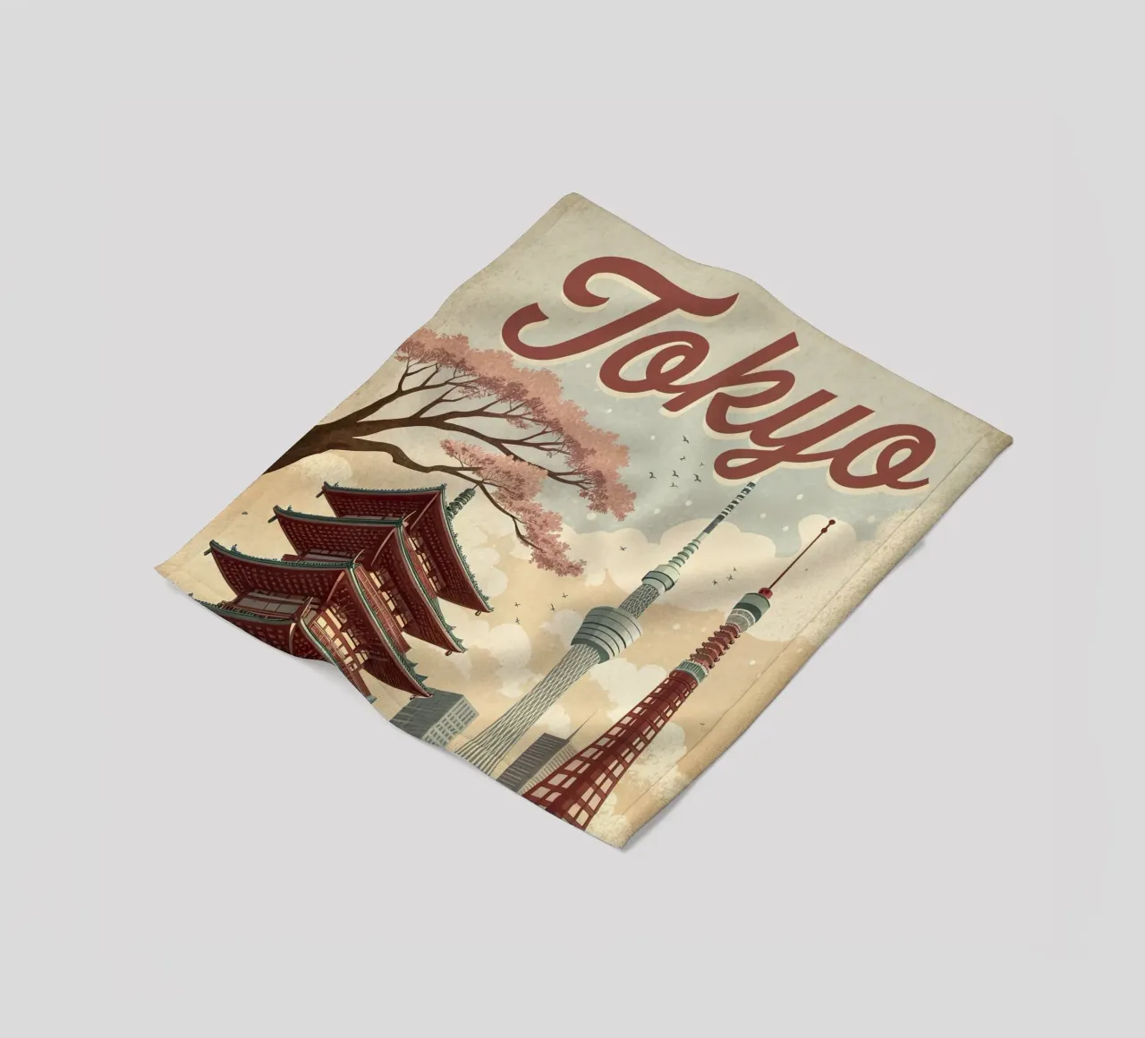Poster retrò d'epoca di Tokyo coperta in pile da 🎁 ARTVI-SHOP