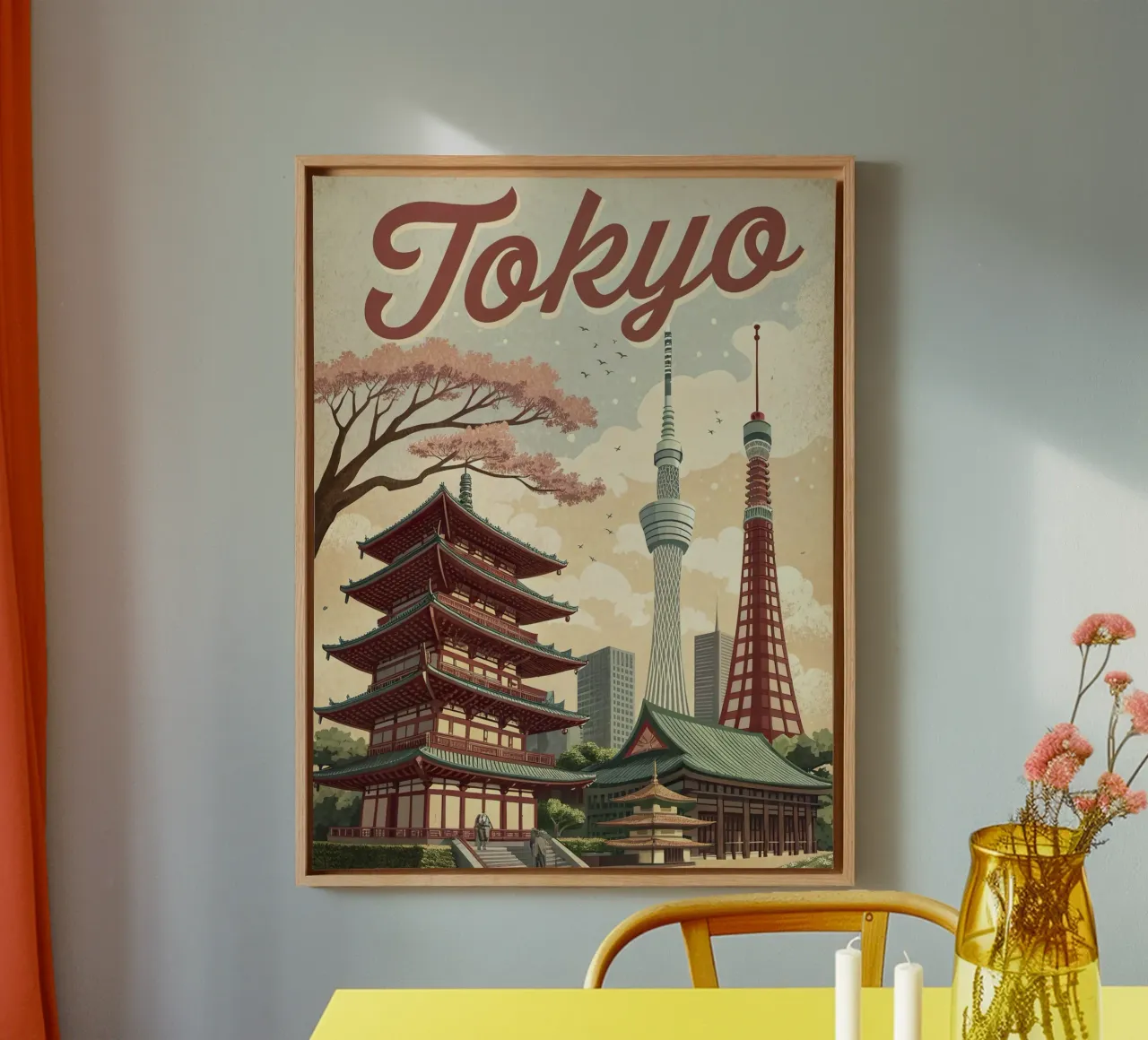 Vintage retro poster of Tokyo canvas by 🎁 ARTVI-SHOP
