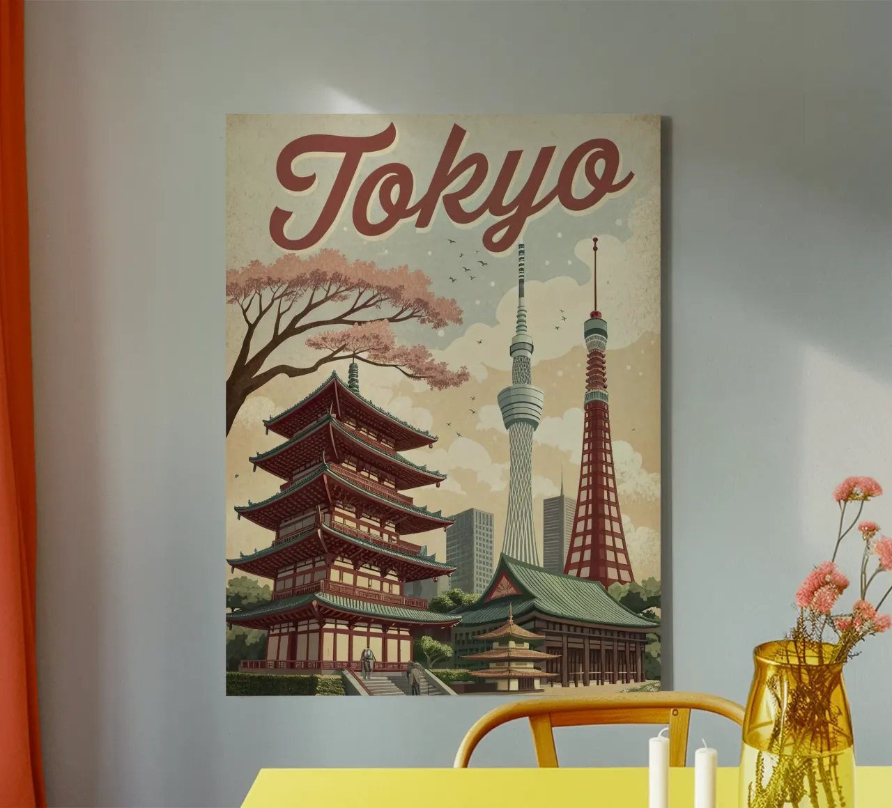 Vintage retro poster of Tokyo canvas by 🎁 ARTVI-SHOP