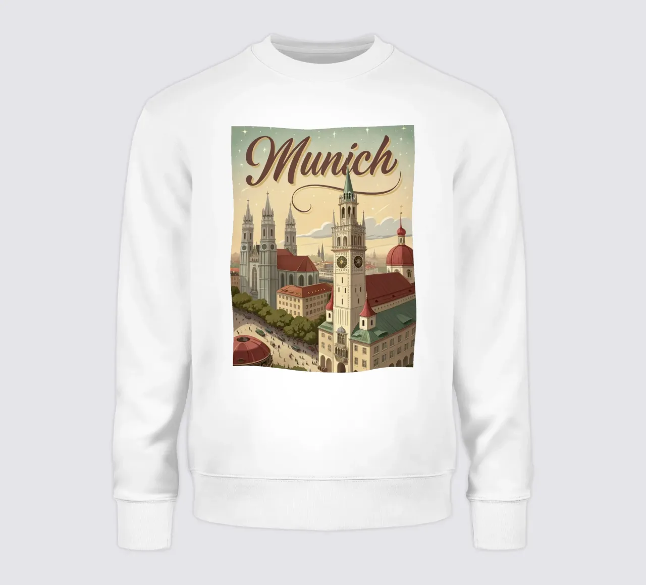 Poster retrò d'epoca di Monaco di Baviera felpa da ARTVI-SHOP