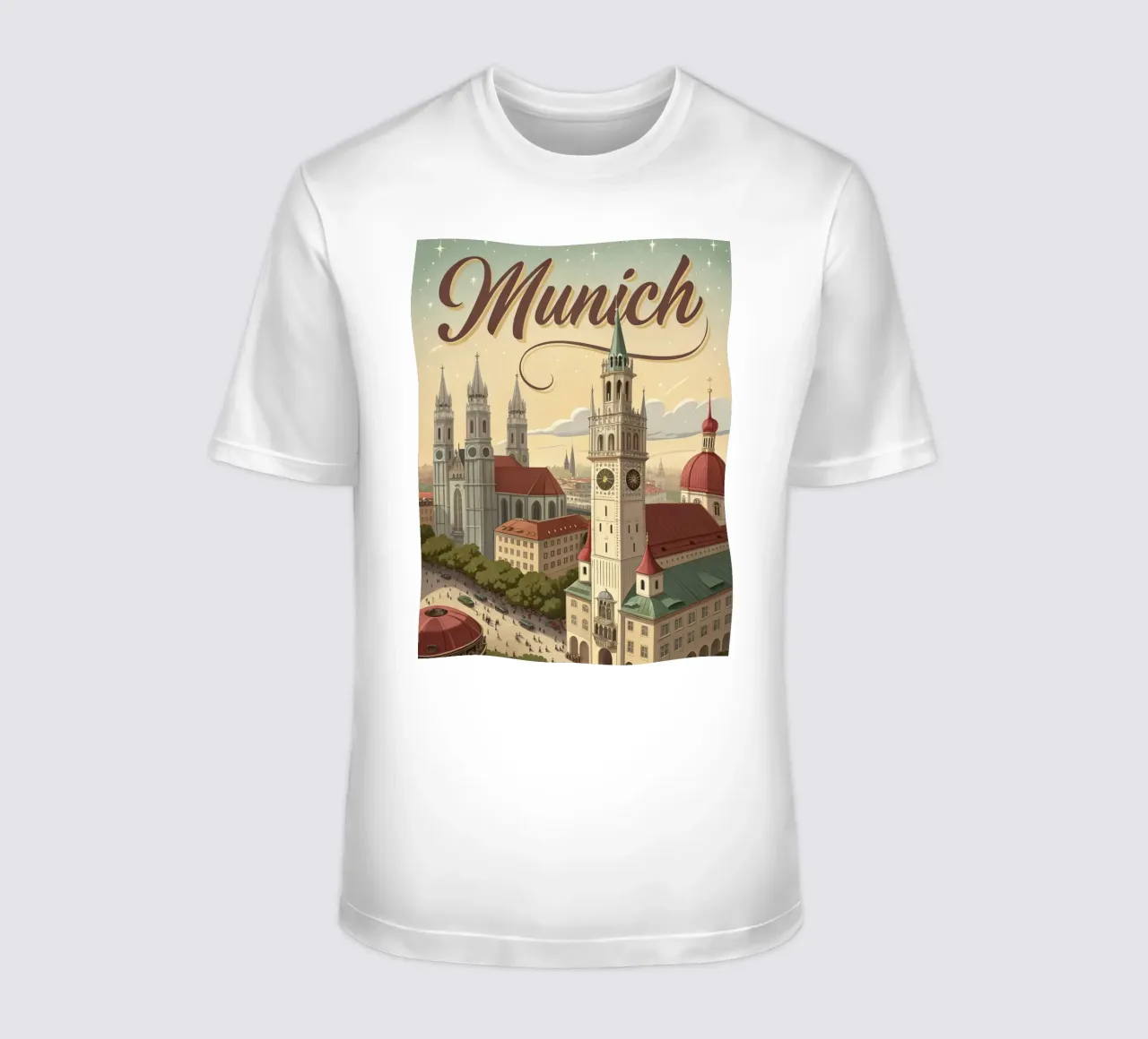 Poster retrò d'epoca di Monaco di Baviera t-shirt da 🎁 ARTVI-SHOP