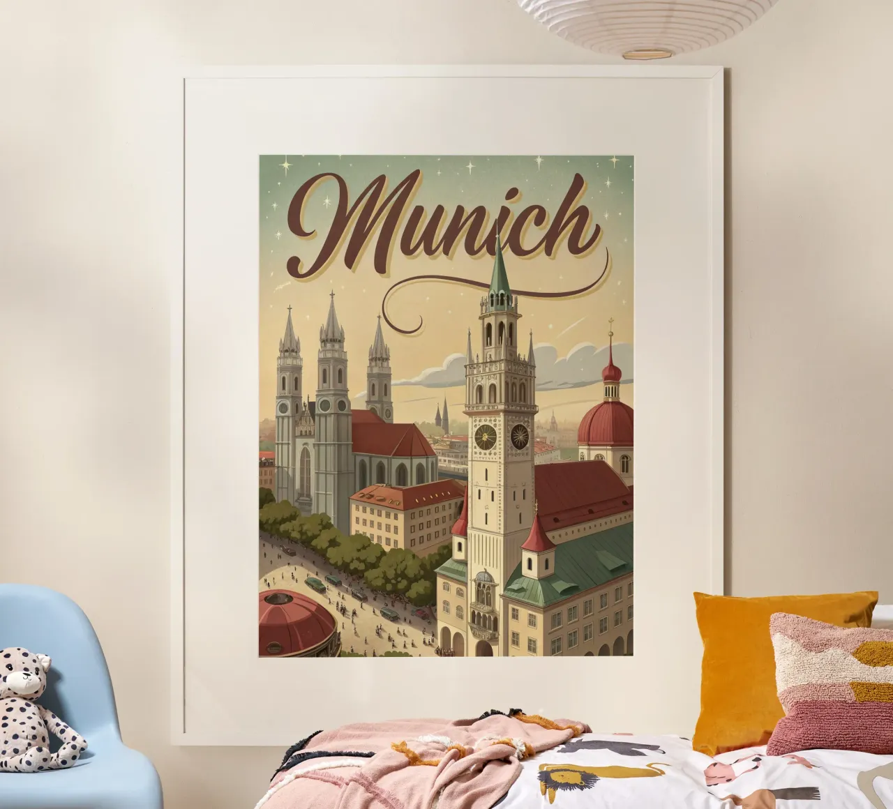 Vintage retro poster of Munich Poster von 🎁 NOBELART