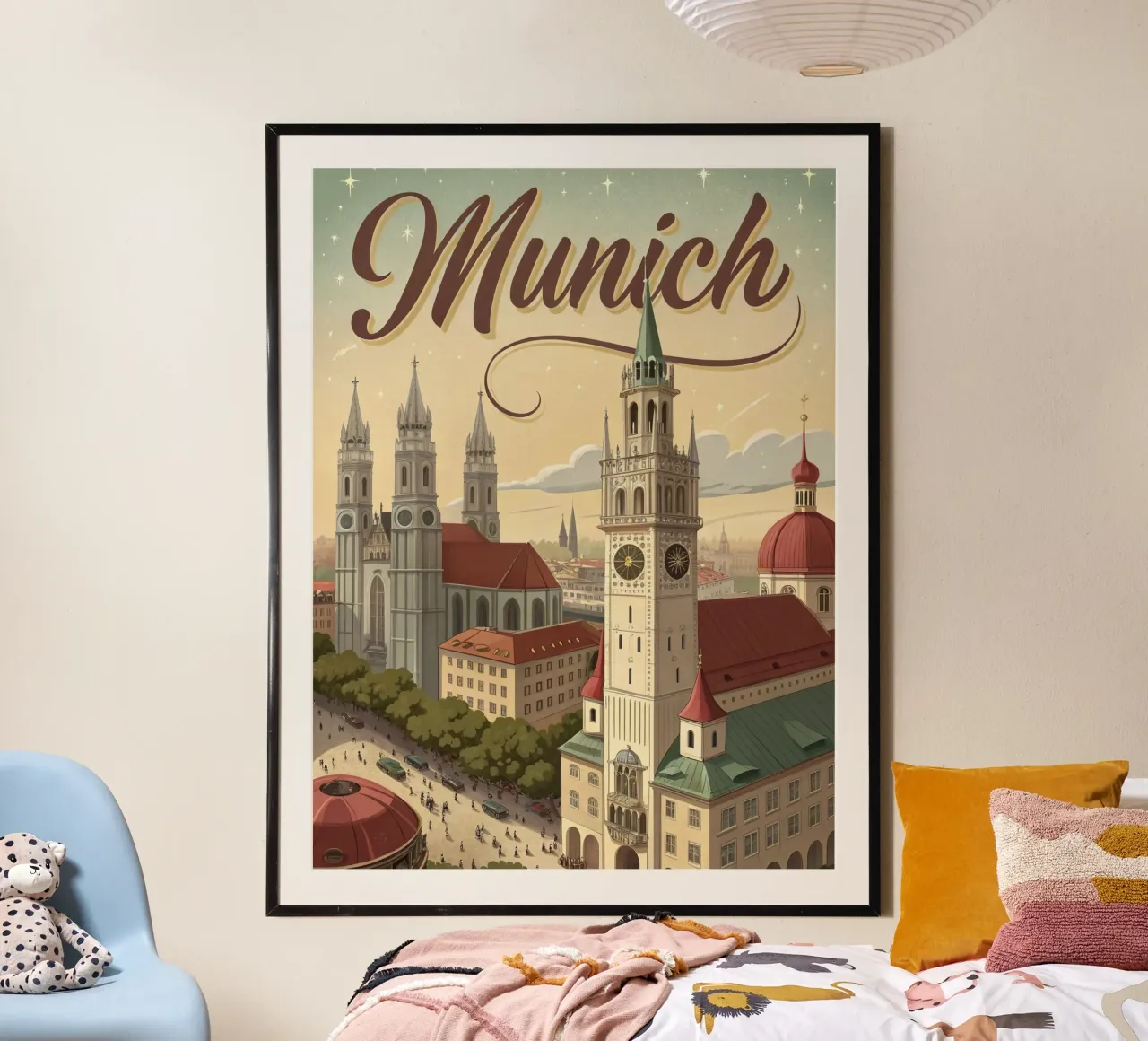 Vintage retro poster of Munich Poster von 🎁 NOBELART