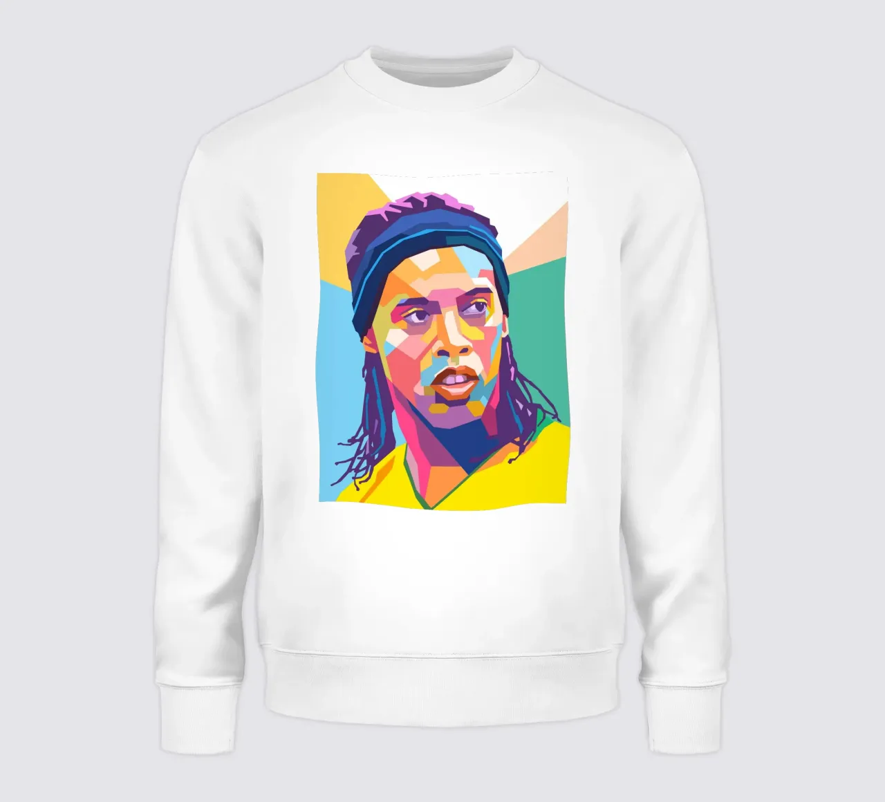 Ritratto pop art di Ronaldinho felpa da Hantamrata