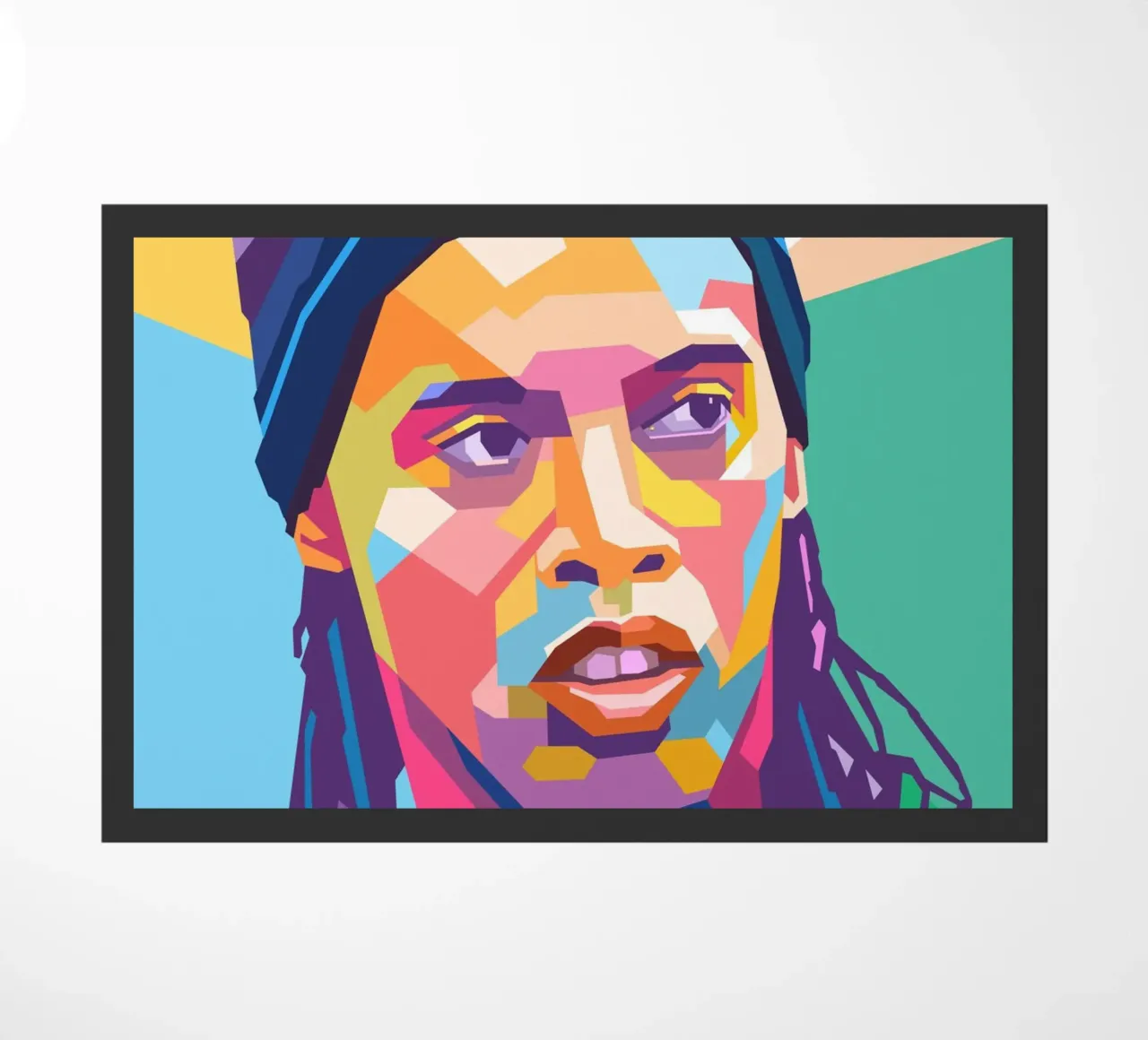 Ritratto pop art di Ronaldinho zerbino da Hantamrata