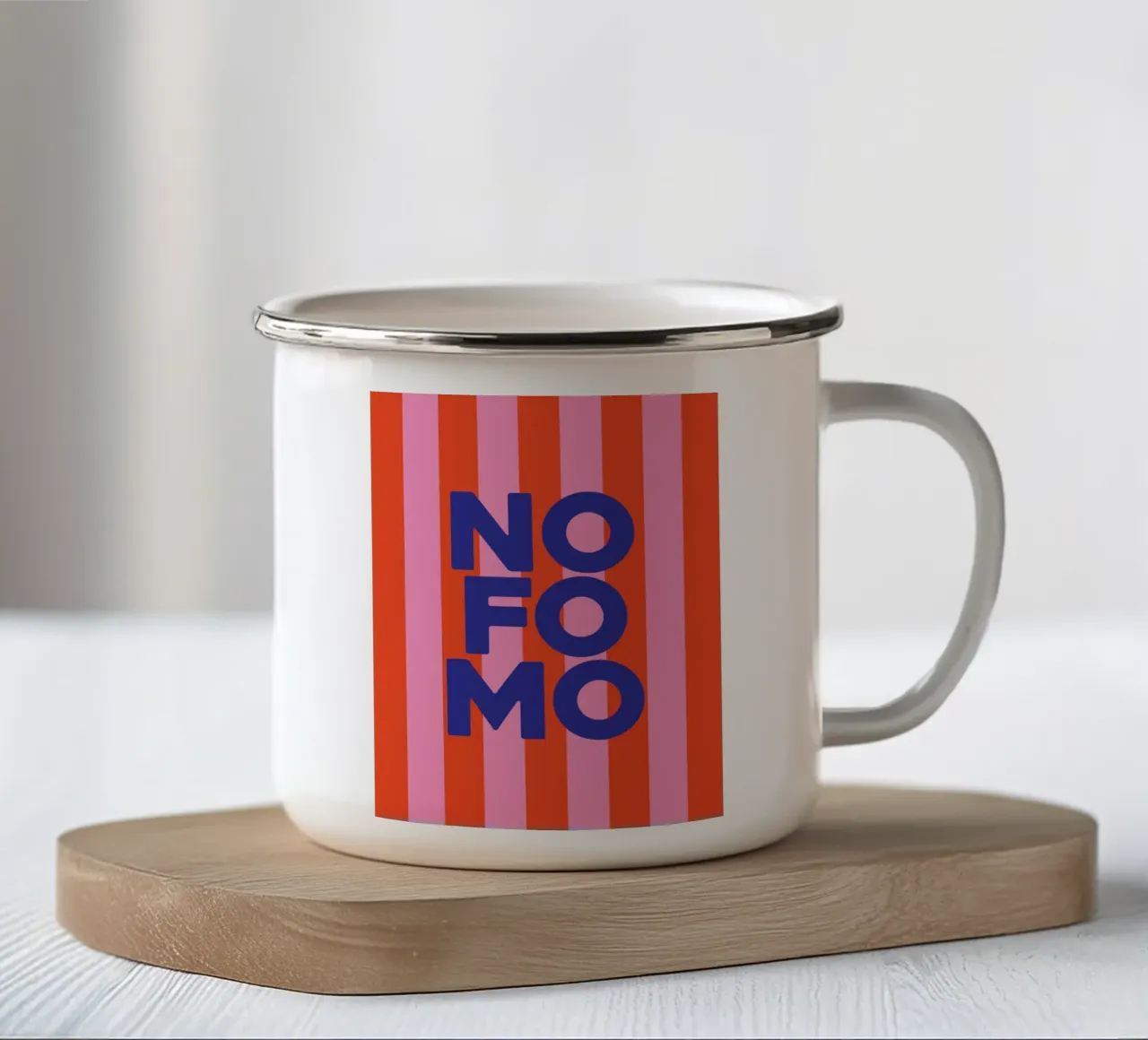 NO FOMO tazza in smalto da XOXO Arte