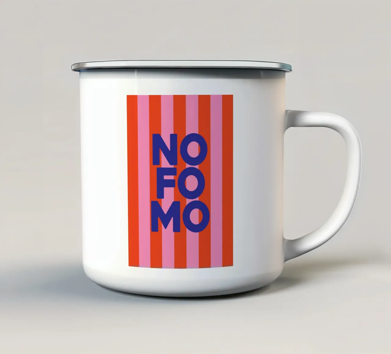 NO FOMO tazza in smalto da XOXO Arte