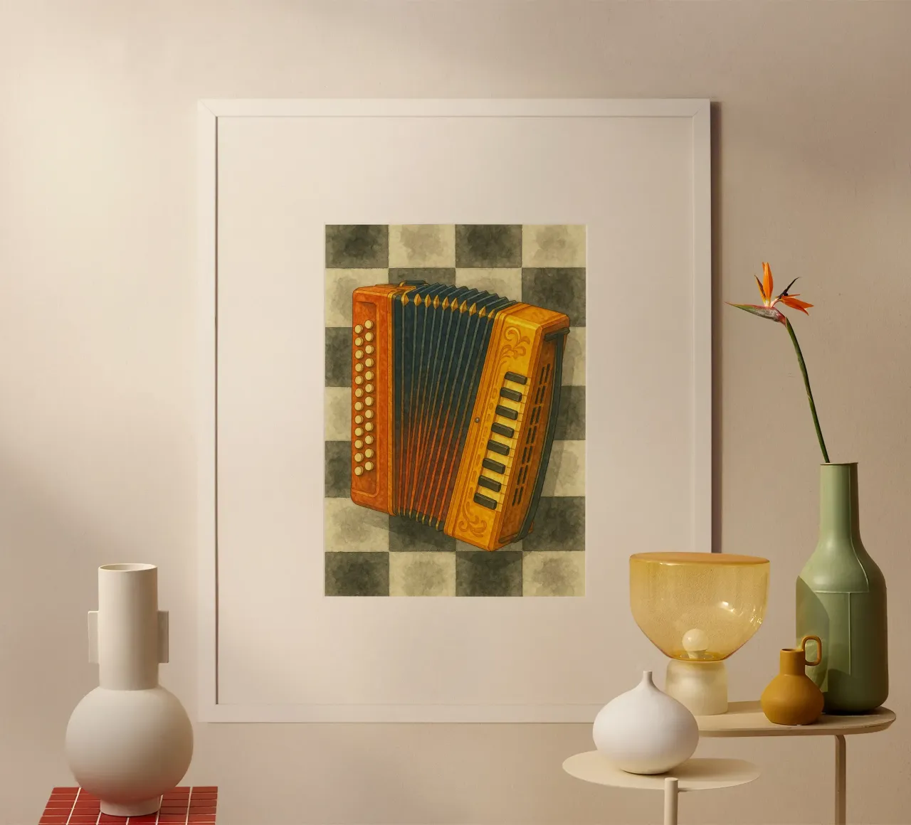 Akkordeon Phantasie Malerei Zeichnung Kunst Poster von the gendels