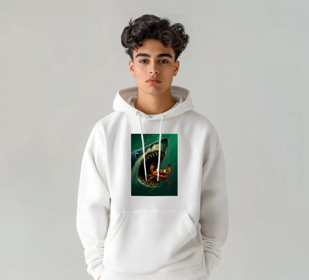squalo affamato felpa con cappuccio da 🎁 ARTVI-SHOP