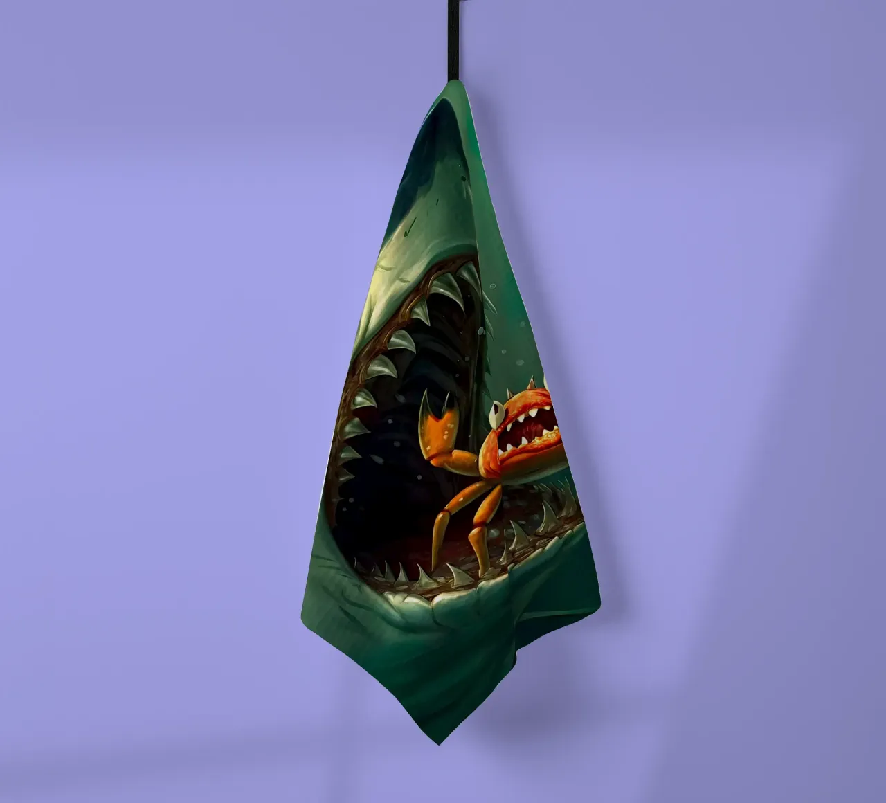 hungry shark tea towel by 🎁 ARTVI-SHOP