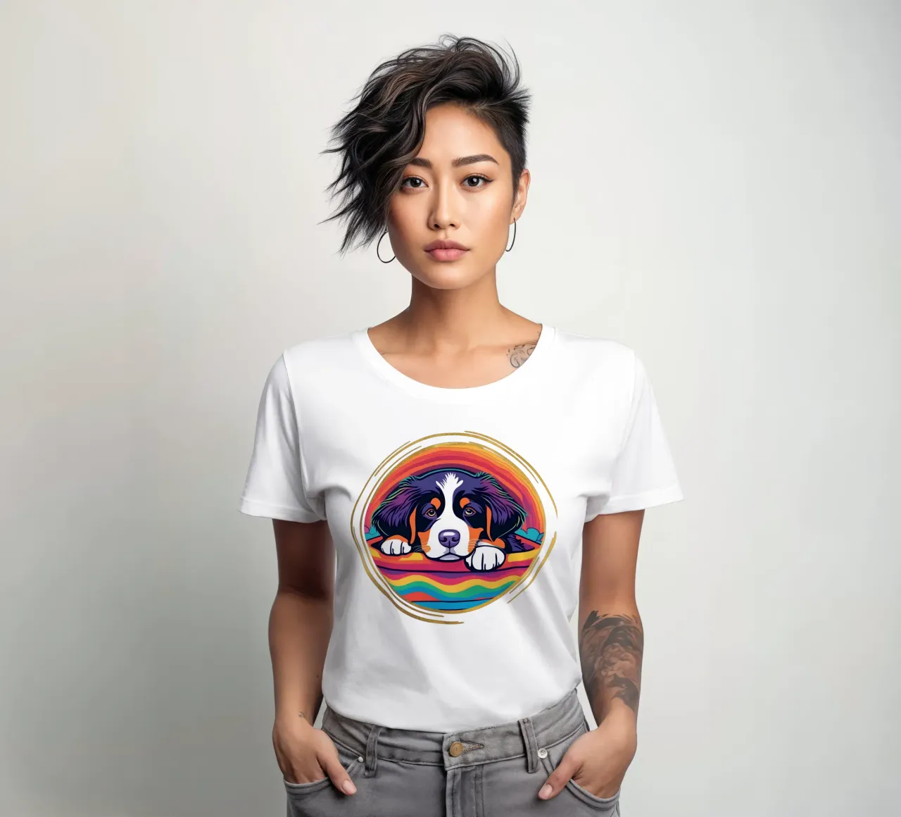 Bernersennen in Bunt #33 t-shirt da donna da Yumis.Beargang.and.Me