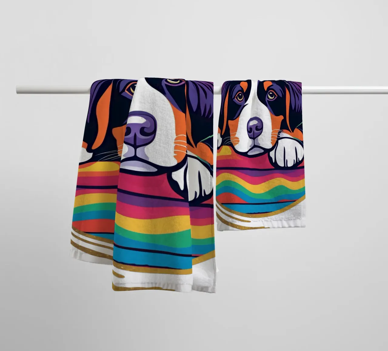 Bernersennen in Bunt #33 asciugamano da bagno da Yumis.Beargang.and.Me