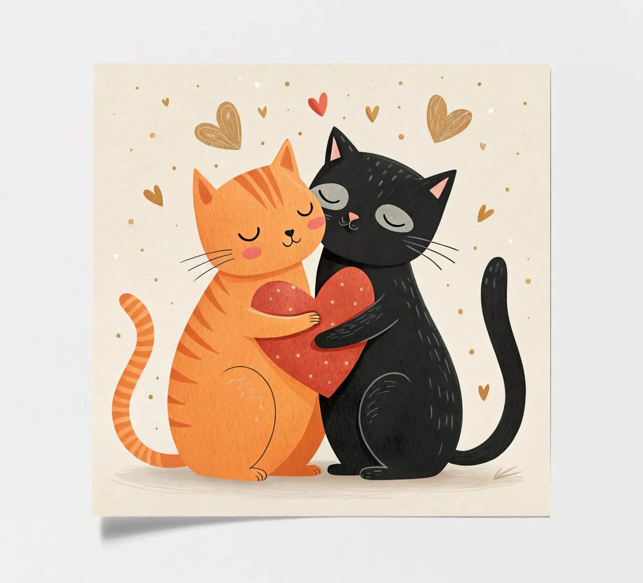 Verliebte Kätzchen Stickerbogen von 🐹 BABY ART PRINTS