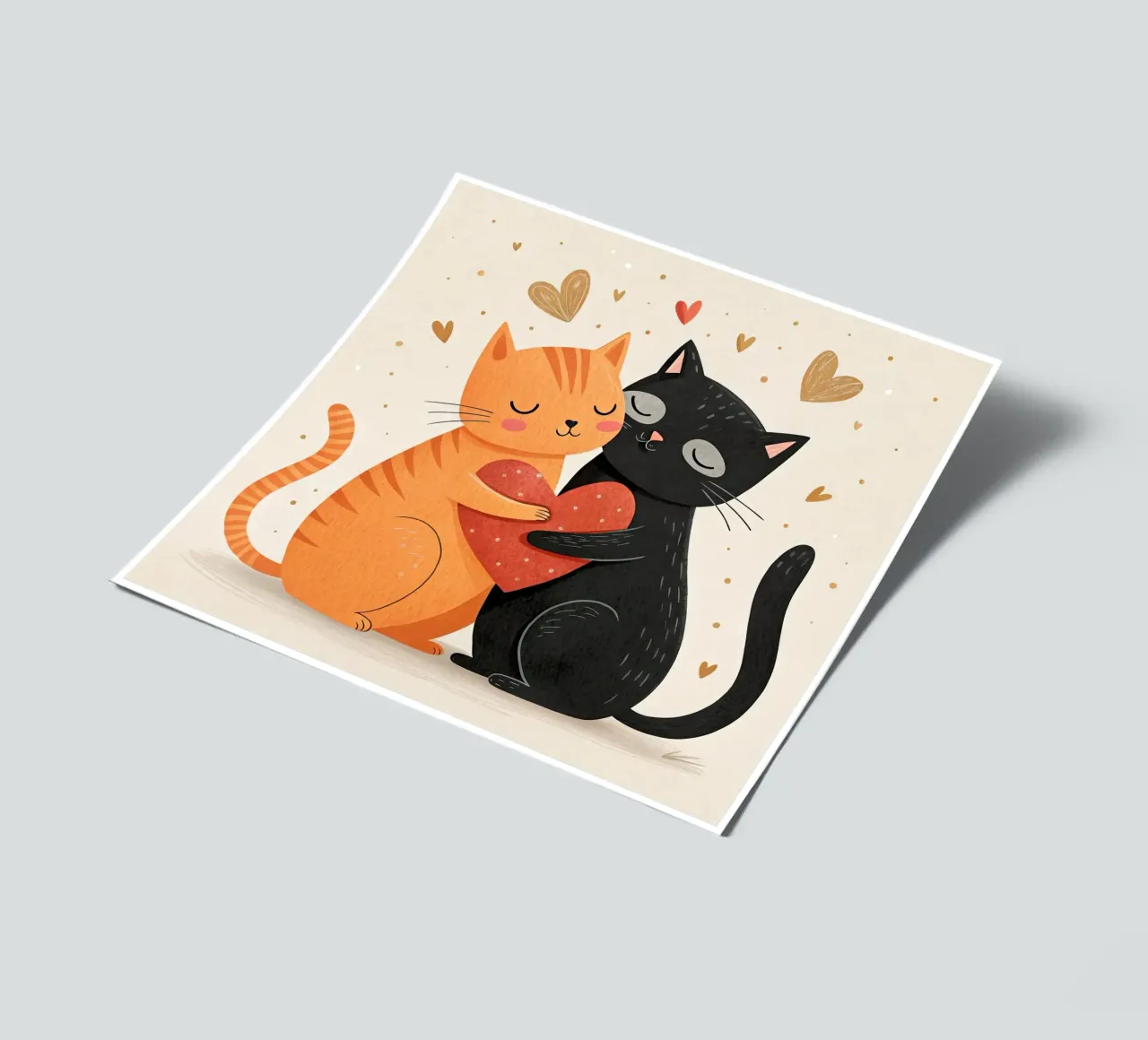 Verliebte Kätzchen Stickerbogen von 🐹 BABY ART PRINTS