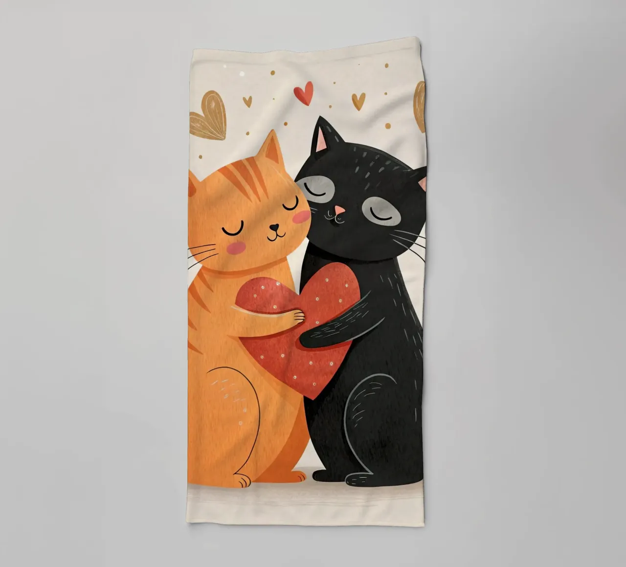 Verliebte Kätzchen Handtuch von 🐹 BABY ART PRINTS