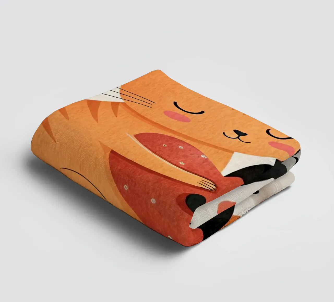 Verliebte Kätzchen Handtuch von 🐹 BABY ART PRINTS