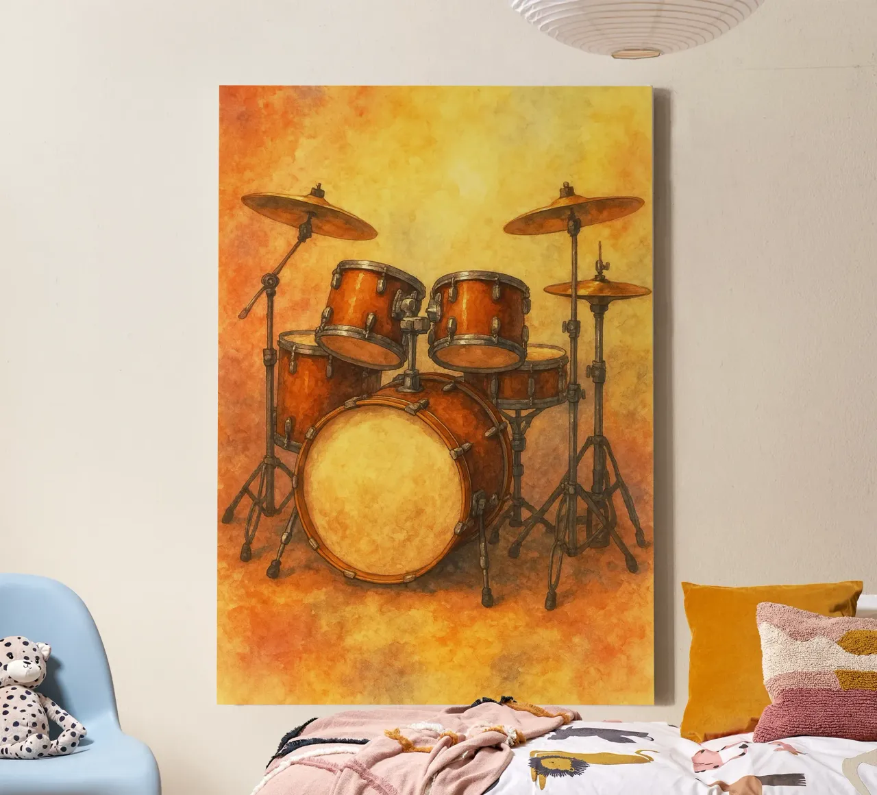 tamburo immaginazione pittura disegno arte tela con Cornice a cassetta da the gendels
