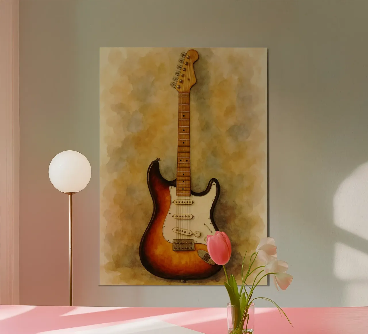chitarra elettrica immaginazione pittura arte poster da the gendels