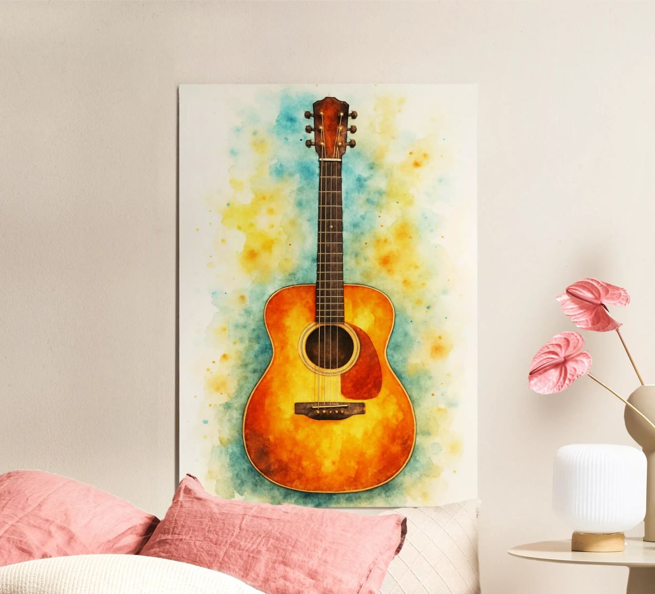 guitar imagination painting art poster by the gendels