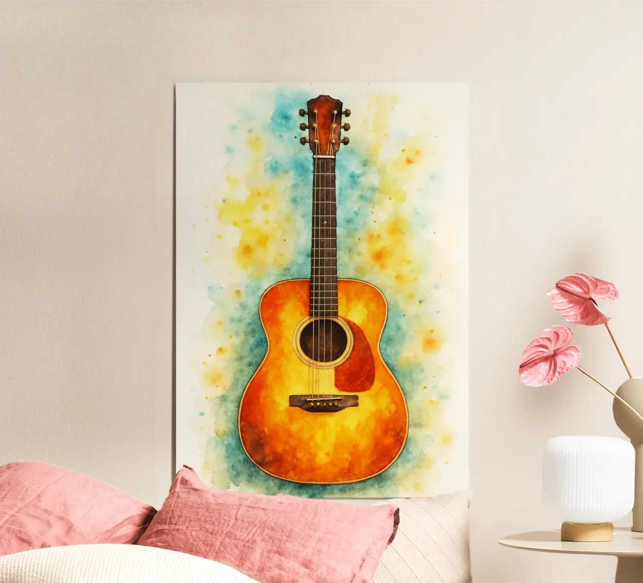 guitare imagination peinture art poster de the gendels
