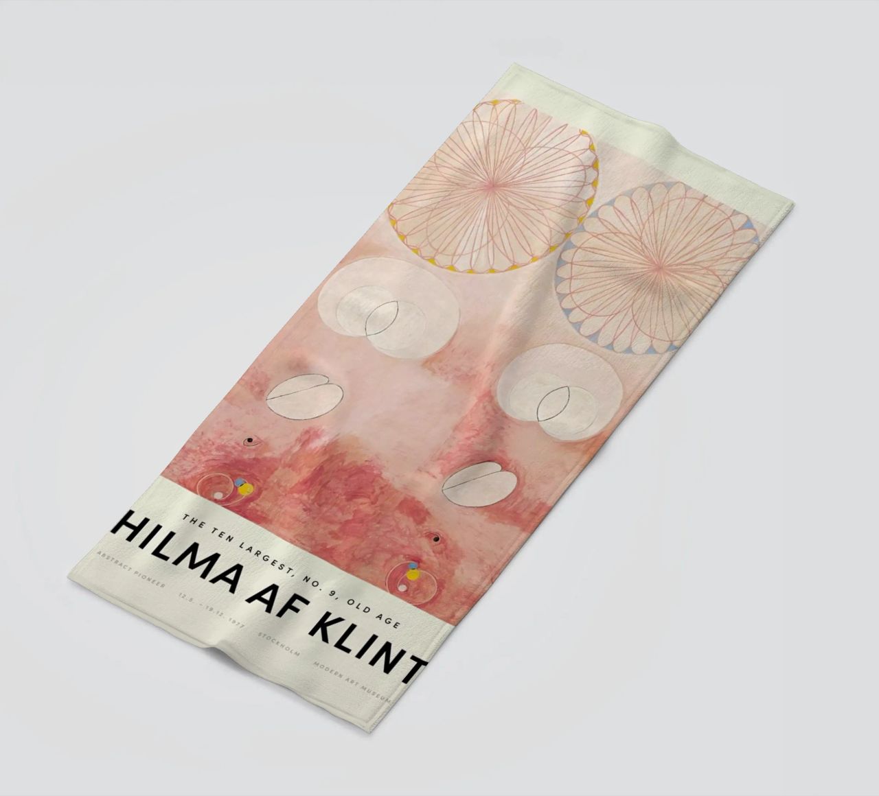 Hilma af Klint - The Ten Largest, No. 9 beach towel by Vintage by JUNIQE