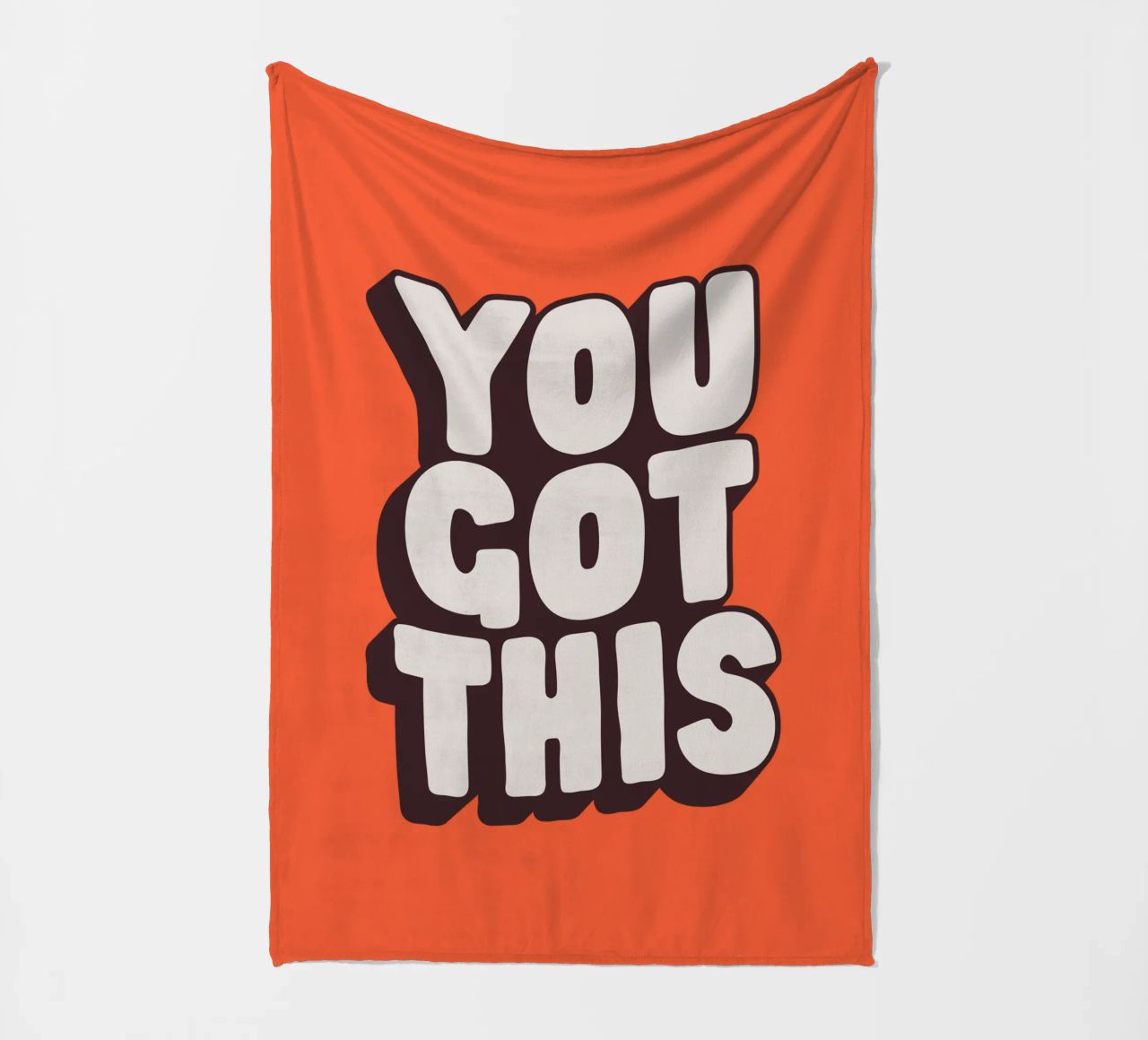 Impression Typographique Motivationnelle Noir Blanc Rouge plaid polaire de THE MOTIVATED TYPE