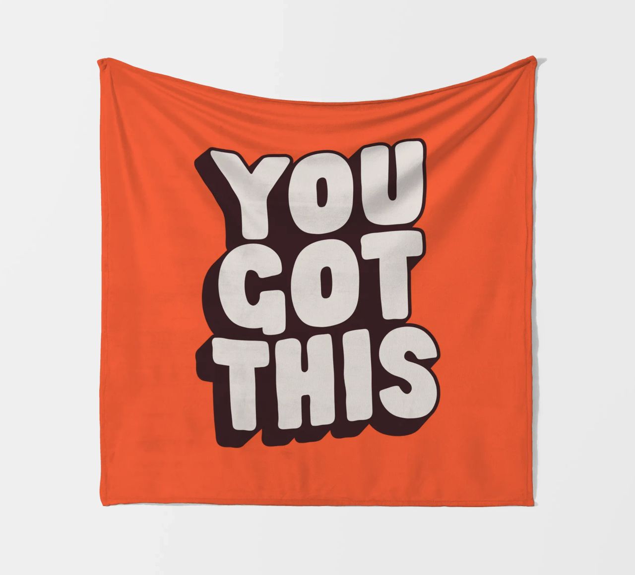 Impression Typographique Motivationnelle Noir Blanc Rouge plaid polaire de THE MOTIVATED TYPE