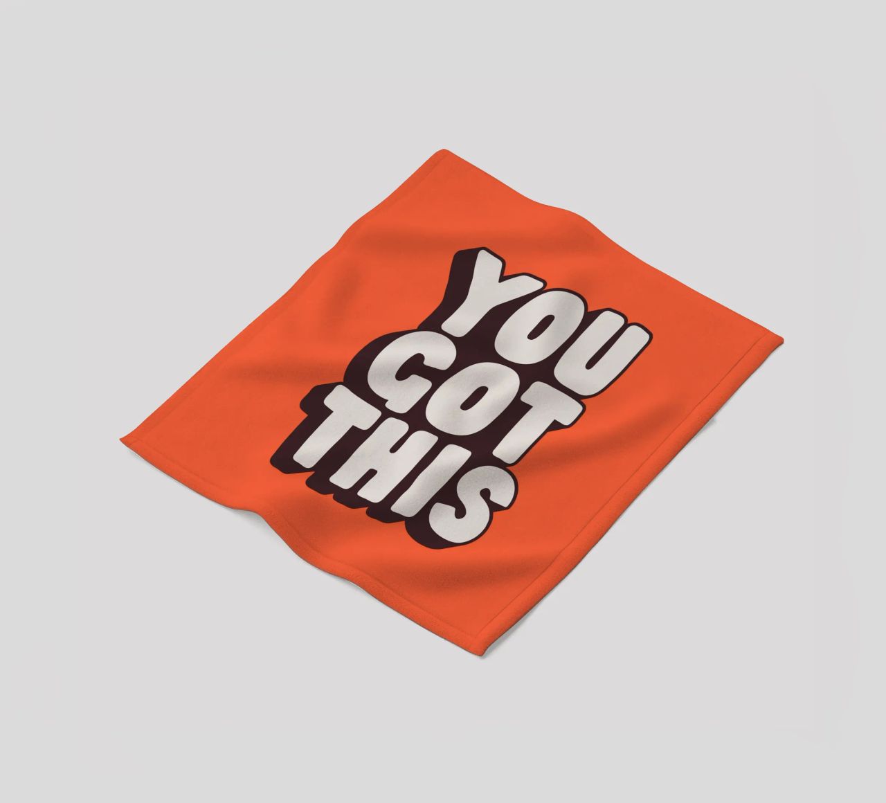 Impression Typographique Motivationnelle Noir Blanc Rouge plaid polaire de THE MOTIVATED TYPE