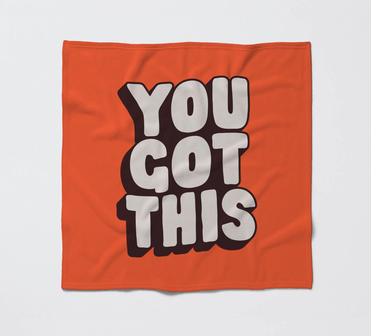 Impression Typographique Motivationnelle Noir Blanc Rouge plaid polaire de THE MOTIVATED TYPE