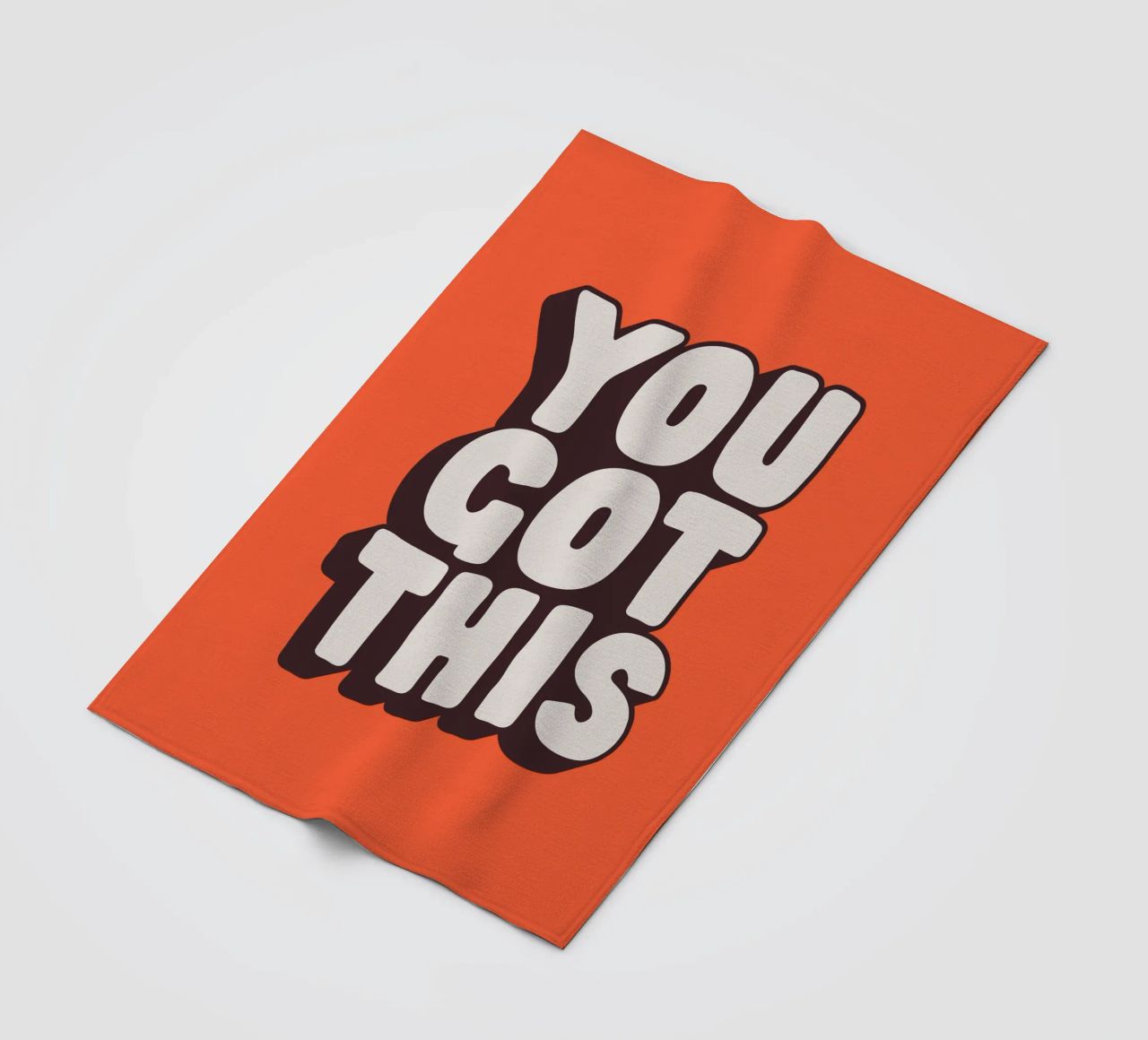 Impression Typographique Motivationnelle Noir Blanc Rouge plaid polaire de THE MOTIVATED TYPE