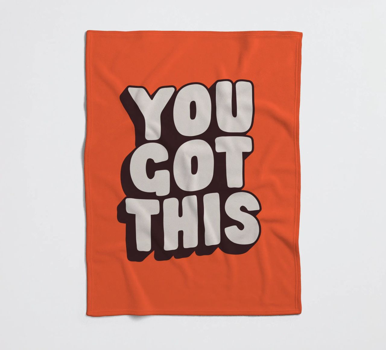 Impression Typographique Motivationnelle Noir Blanc Rouge plaid polaire de THE MOTIVATED TYPE