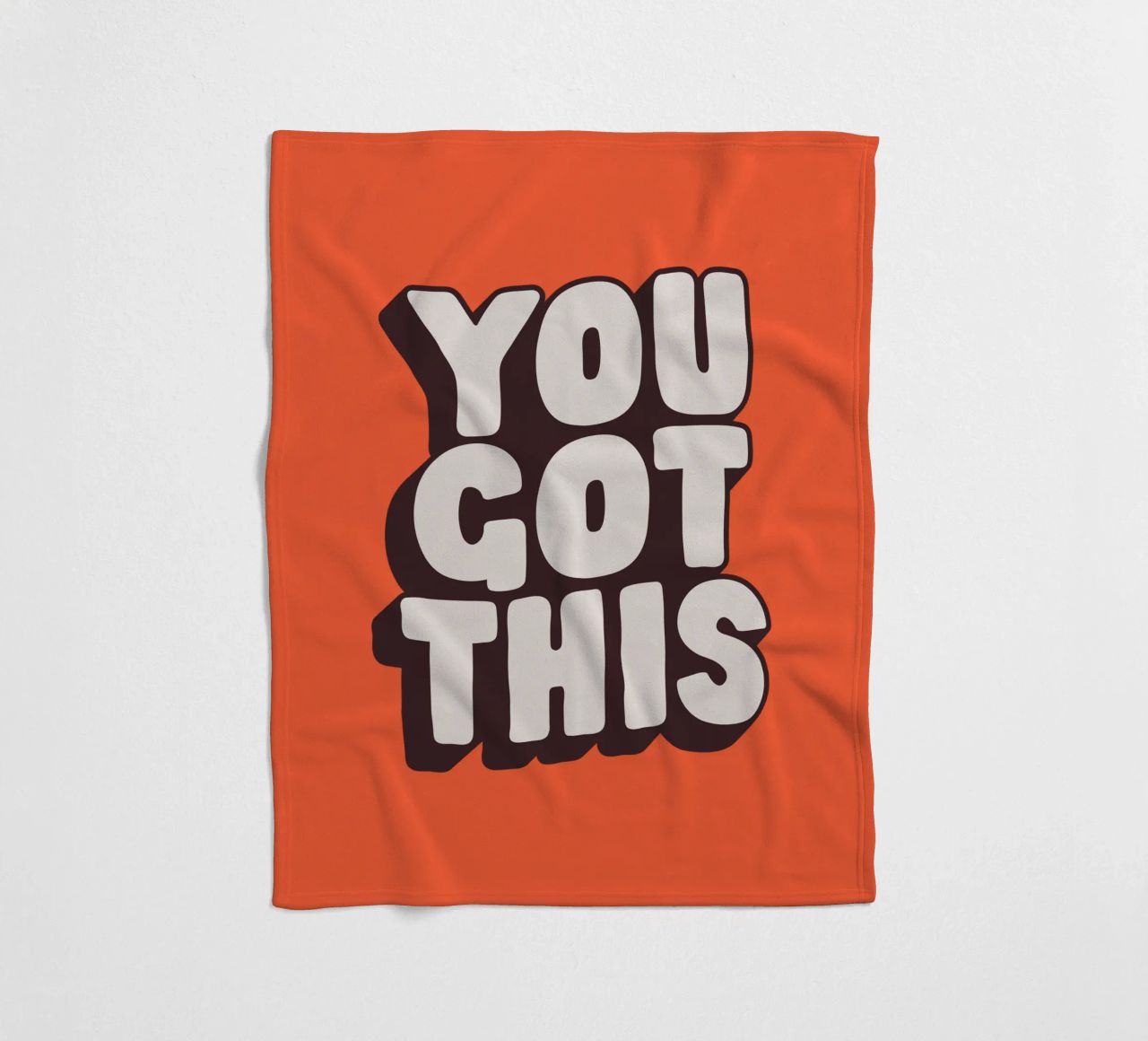 Impression Typographique Motivationnelle Noir Blanc Rouge plaid polaire de THE MOTIVATED TYPE
