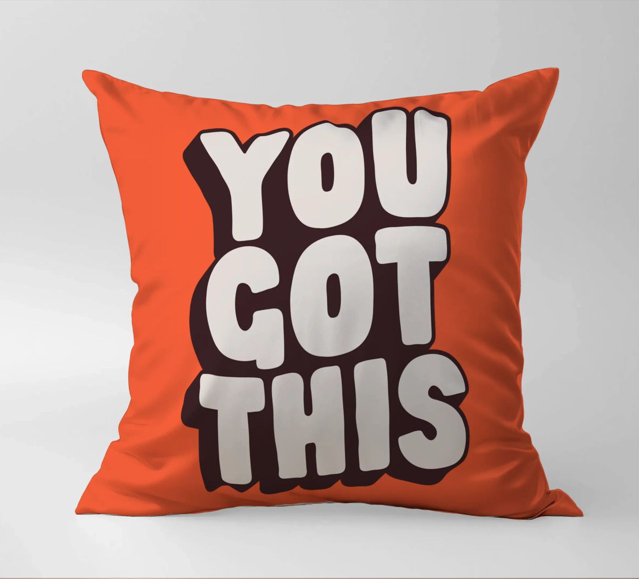 Impression Typographique Motivationnelle Noir Blanc Rouge coussin de THE MOTIVATED TYPE