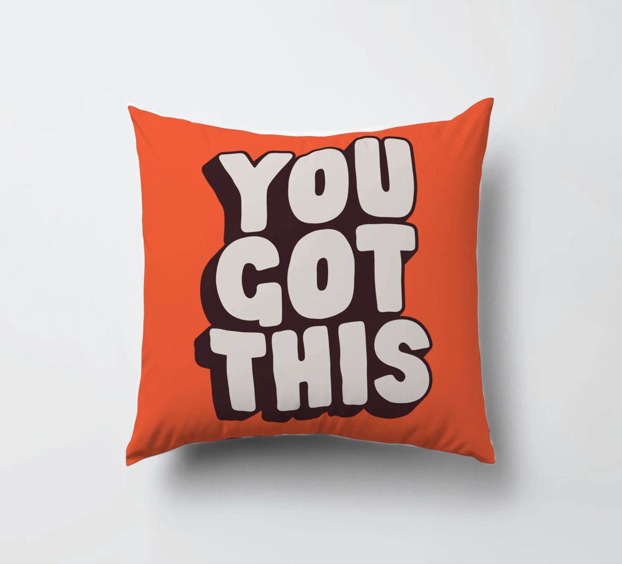 Impression Typographique Motivationnelle Noir Blanc Rouge coussin de THE MOTIVATED TYPE