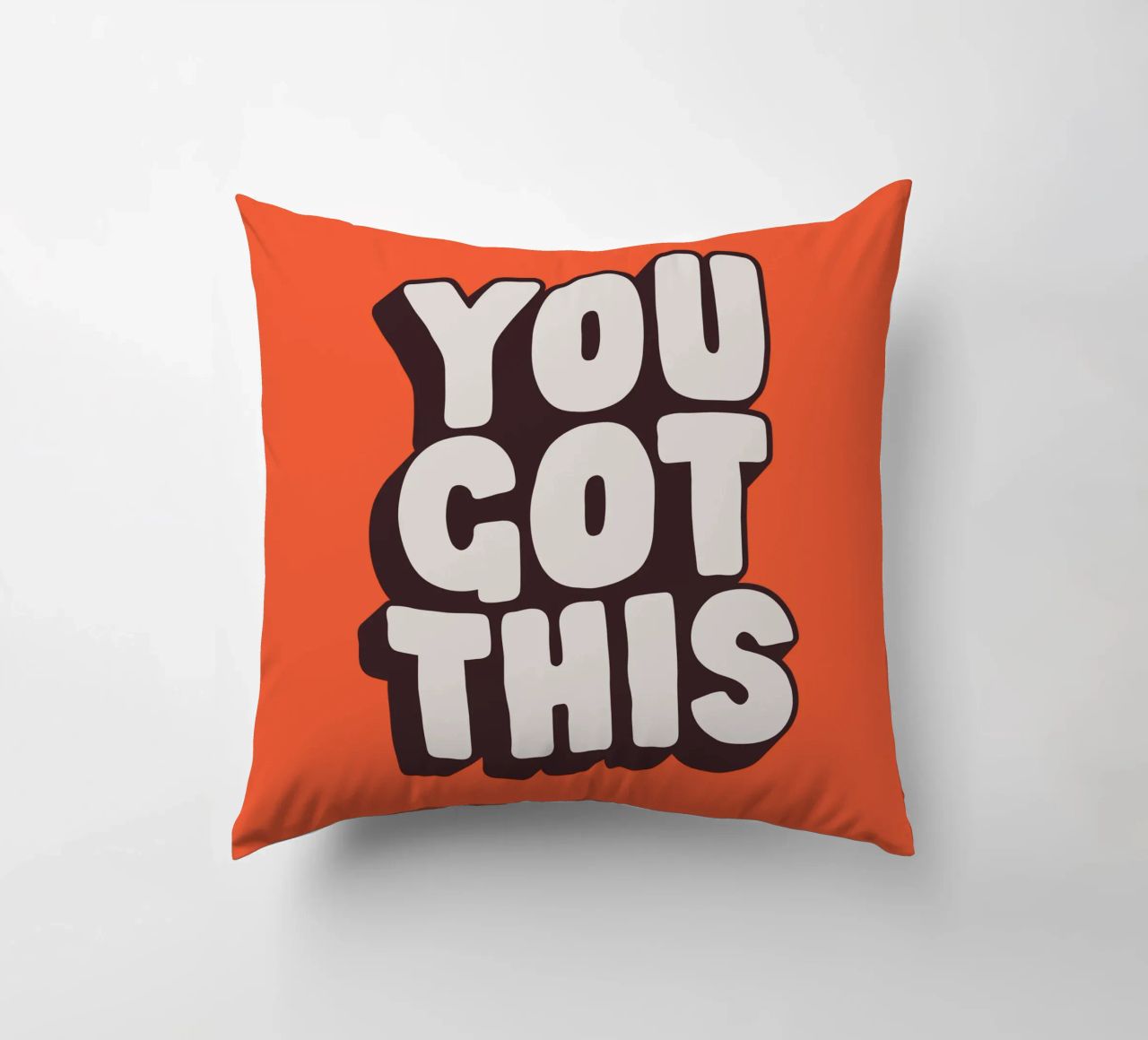 Impression Typographique Motivationnelle Noir Blanc Rouge coussin de THE MOTIVATED TYPE